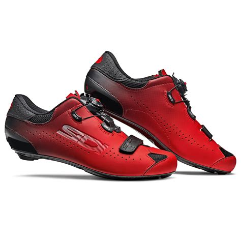 Sidi Road Sixty Black Red Rennrad Schuhe Bekleidung