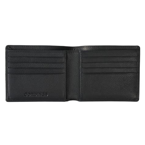 Black Leather Bi Fold Card Wallet Men S Country Clothing Cordings