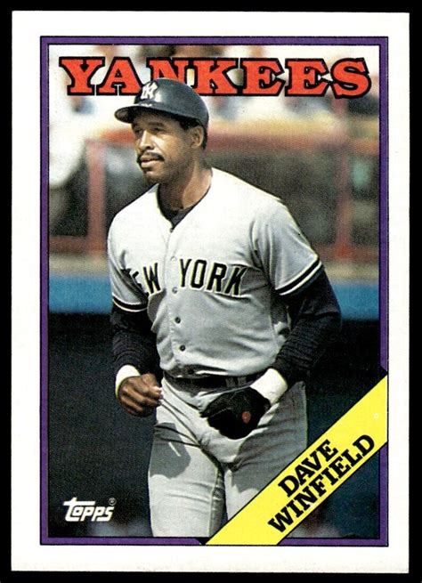 1988 Topps Baseball Card Dave Winfield New York Yankees 510 EBay