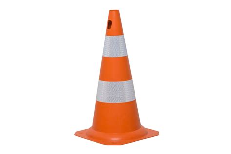 Cone Flexível 50cm Laranja C Faixa Refletiva Kteli