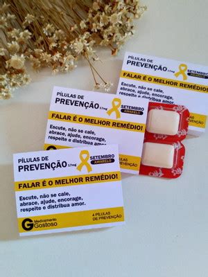 Chiclete Setembro Amarelo Compre Produtos Personalizados No Elo