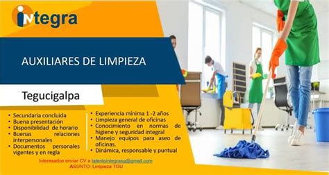 Auxiliares De Limpieza Tegucigalpa