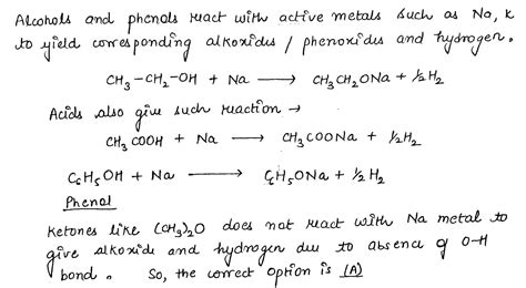 Which of the following does not react with sodium metal?