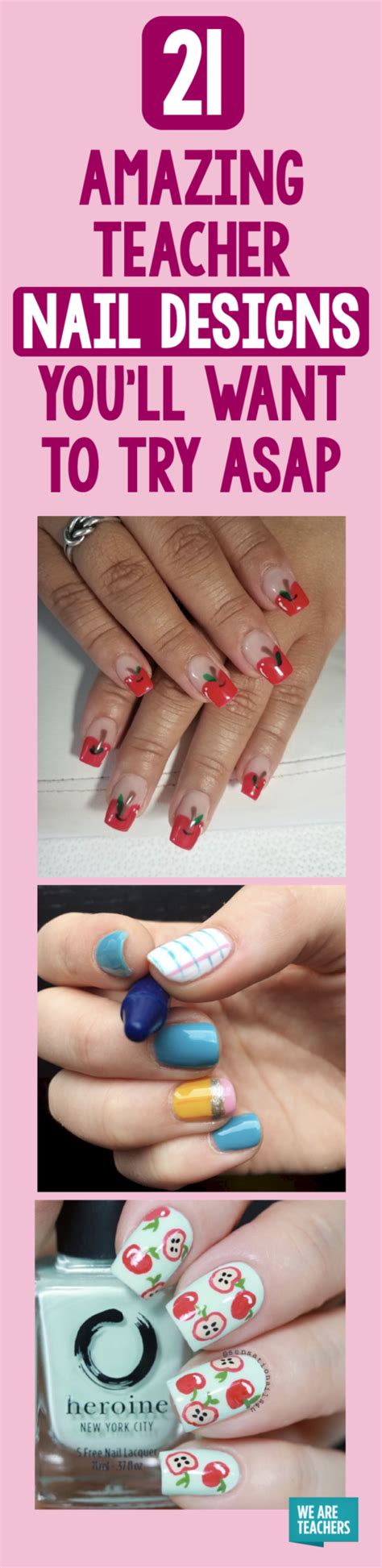 21 Amazing Teacher Nail Designs Youll Want To Try Asap Teacher Nails