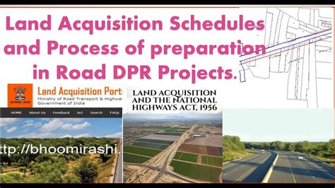 Land Acquisition Process And Schedules Preparation In Road Dpr Projects Civil Engineering