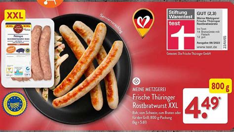 Meine Metzgerei Frische Thüringer Rostbratwurst XXL Angebot bei ALDI