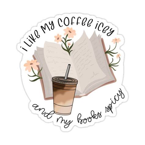 Iced Coffee And Spicy Book Sticker