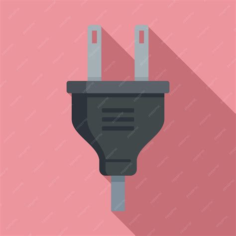 Premium Vector Electric Plug Icon Flat Illustration Of Electric Plug