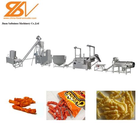 Single Screw Kurkure Snack Cheetos Nik Naks Making Extruder Processing