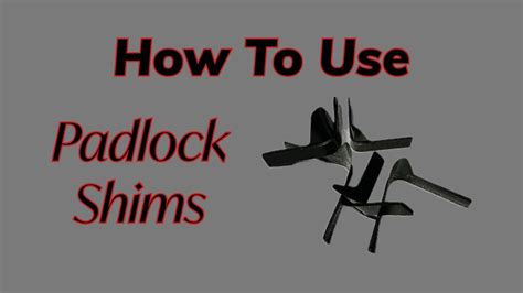 How To Use Padlock Shims Youtube