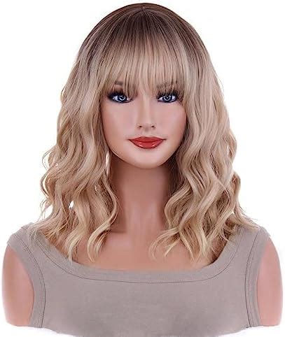 Amazon AneShe 14 Inches Blonde Wig For Women Girls Ash Blonde Wig