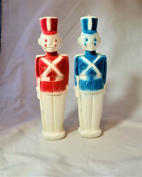 Vintage Toy Soldier Blow Mold Set Soft Plastic Tall Figurine Etsy