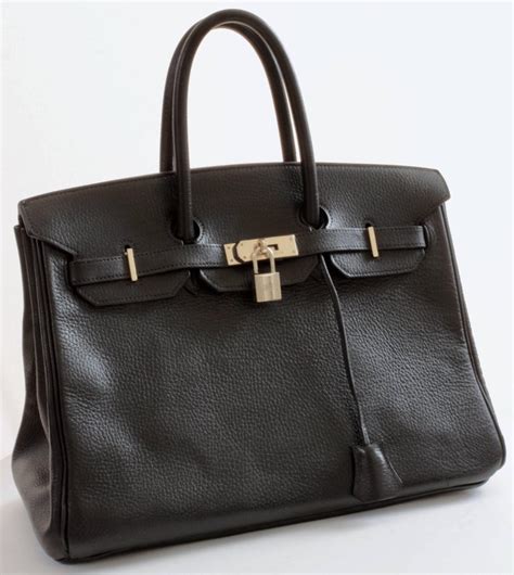 Hermes Birkin Bag 35cm Black Ardennes Leather Vintage 90s For Sale at ...