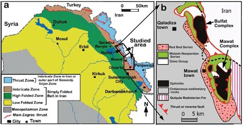 A Location Map Of The Studied Area On The Tectonic Map Of Northern