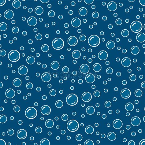 Cartoon Bubbles in Clean Blue Water, Seamless Pattern, Vector Stock Vector - Illustration of ...