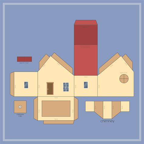 Paper House Printable Template