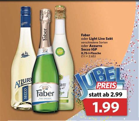 Faber Oder Light Live Sekt Odet Azzurro Secco IGP Angebot Bei Combi