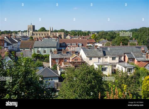 Clare Town And Church Of St Paul And St Peter From Castle Mound Hill