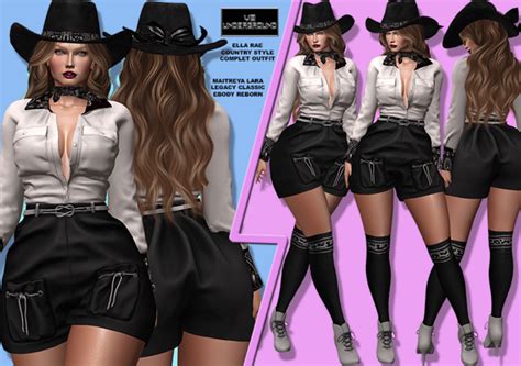 Second Life Marketplace Ella Rae Cowgirl Style Complet Outfit