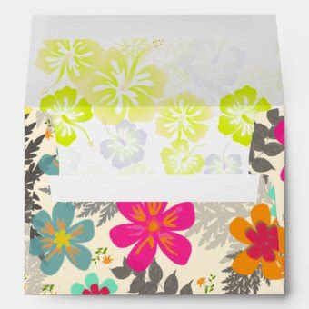 Pixdezines Hawaiian Jungle Diy Background Color Envelope Zazzle