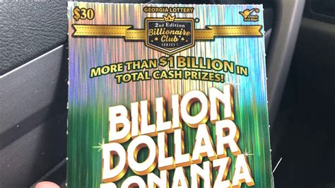 Georgia Ticket Billion Dollar Bonanza Try Session Tomorrow