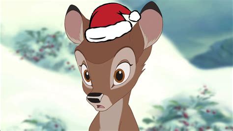 Bambi Wearing A Santa Hat Disney Amino