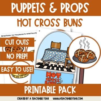 Hot Cross Buns Puppets And Props Great For ESL Classes By A Teachable Year