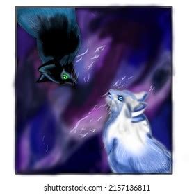 Black White Cat Drawing Stock Illustration 2157136811 | Shutterstock