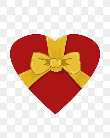 Red Heart Shaped Gift Box Png Vector Psd And Clipart With