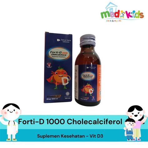 Jual Forti D 1000 Vitamin D3 Sirup 100 Ml Shopee Indonesia