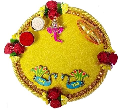 Karwa Chauthkarva Chauth And Diwali Decorative Puja Thaliplatter With