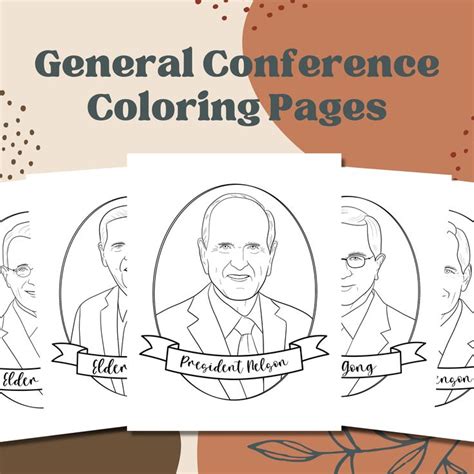 April 2024 General Conference Coloring Pages Includes Elder Kearon