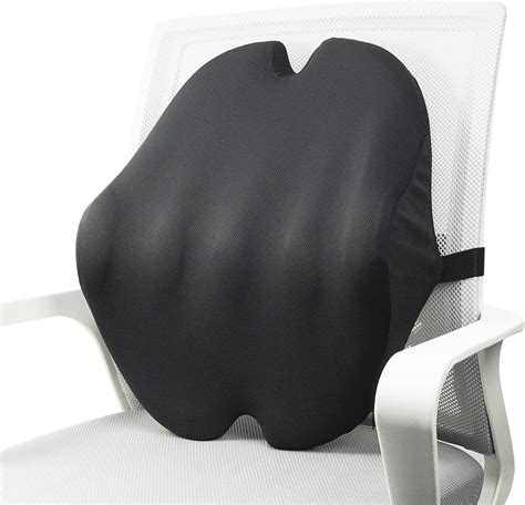 Vercraft Sherpa Back Support Pillow For Office Chair Memory Foam Lumbar Neck Support