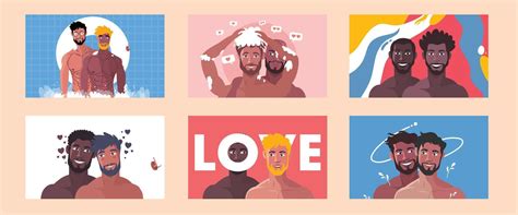 gay relación diversidad ilustración amor haz conjunto 67177061 Vector