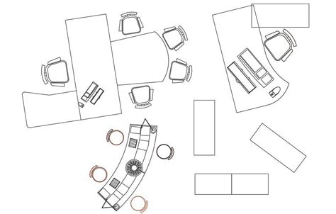 Office Furniture Work Desk Cad Blocks Top Drawing Cadbull