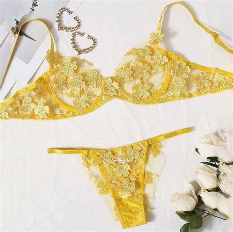 TOFOTL Sexy G String Flowers Embroidery Bralette Lace Bra Bustier Lingerie Thong Walmart