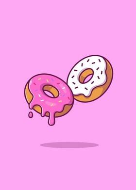 Donut Cartoon Poster By Catalyst Vibes Displate