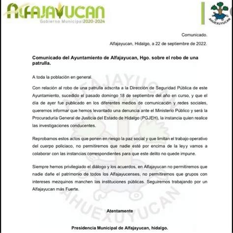 “somos Líderes Del Pueblo” Hombres En Estado De Ebriedad Se Robaron Una Patrulla En Hidalgo