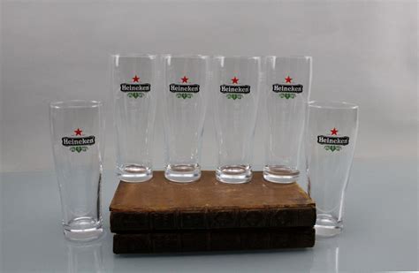 Heineken Beer Glasses Glasses Set 6 Pieces 0.25 Liter Bar Equipment Glasses Set - Etsy