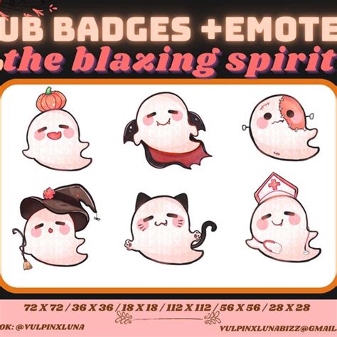 Halloween Kawaii Ghost Sub Badges For Twitch Youtube Discord Etsy