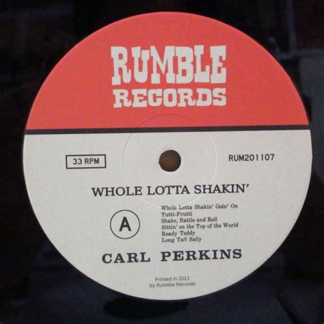 Carl Perkins Whole Lotta Shakin Eu Reissue Stereo Lp 9172021125259pm10c Time Bomb Records