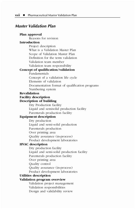 30 Validation Master Plan Template Hamiltonplastering