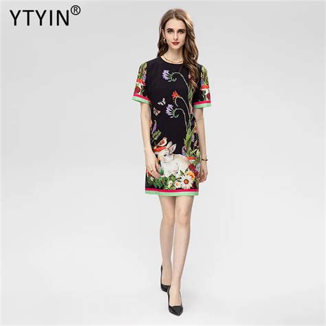 YTYIN Fashion High Quality Summer Short Sleeve Patchwork Crystal