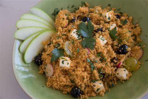 Vis O Receita Saud Vel Salada De Couscous E Fruta