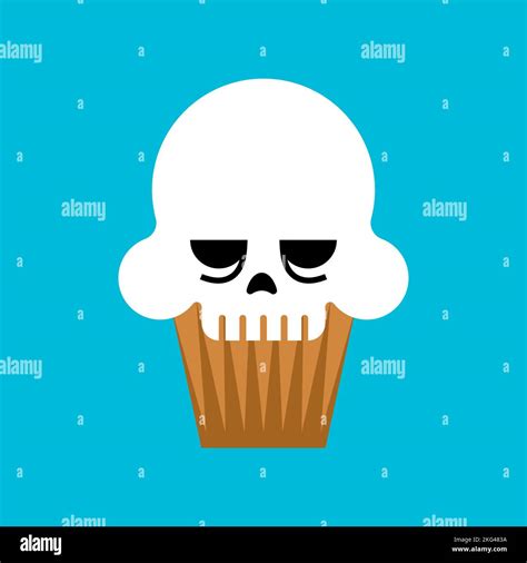 Halloween Cupcake Scull Cupcake For Holiday Vector Illustration Stock Vector Image And Art Alamy