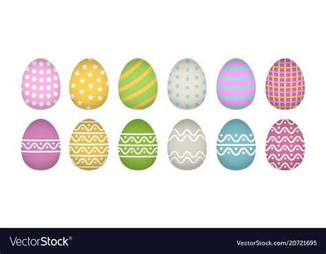 Egg Icon Cartoon Set Isolated Royalty Free Vector Image