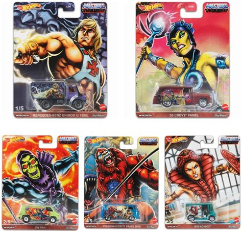 Hot Wheels Pop Culture Masters Of The Universe Set Completo 5 Minis Universo Hot Wheels