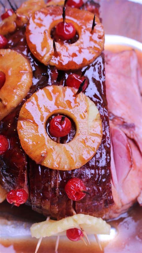 Baked Ham With Pineapple And Brown Sugar I Heart Recipes Recipe Ham Glaze Recipe Ham