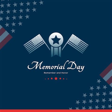 Premium Vector Usa Memorial Day Greeting Card Banner Poster For