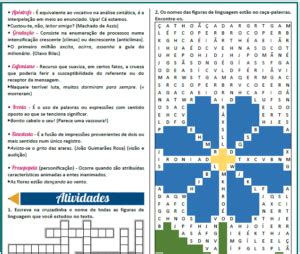 Figuras De Linguagem Ca A Cruzadinha Li O Pr Tica